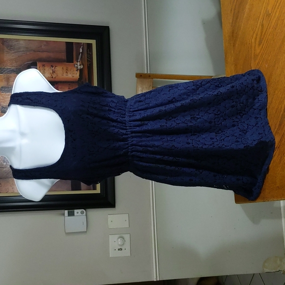 Final price - Lace navy blue dress - Picture 2 of 9